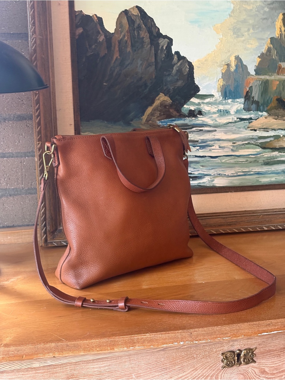 Madewell Pecan Mini Transport Crossbody